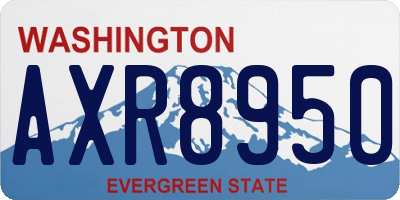 WA license plate AXR8950