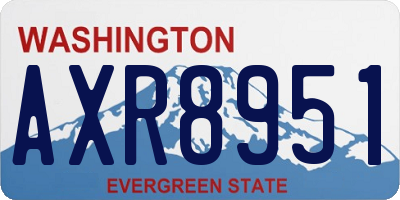 WA license plate AXR8951