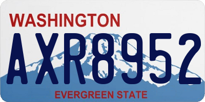 WA license plate AXR8952