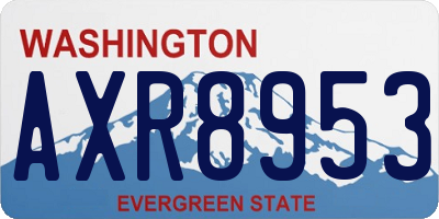 WA license plate AXR8953