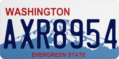 WA license plate AXR8954