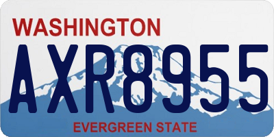 WA license plate AXR8955