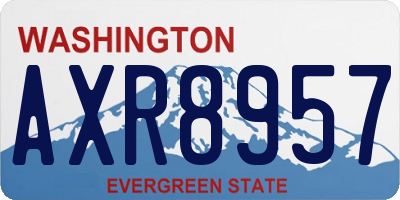 WA license plate AXR8957