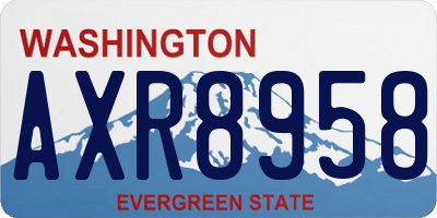 WA license plate AXR8958