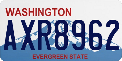WA license plate AXR8962