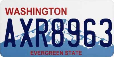 WA license plate AXR8963