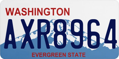 WA license plate AXR8964