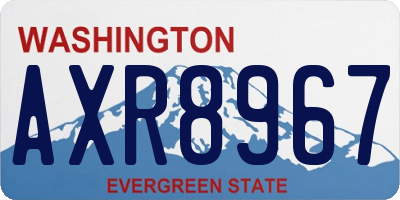 WA license plate AXR8967
