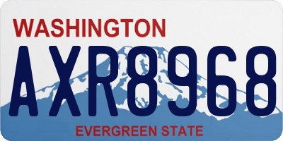 WA license plate AXR8968