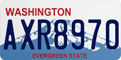 WA license plate AXR8970