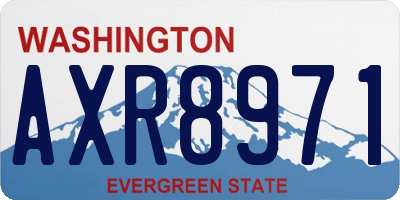 WA license plate AXR8971