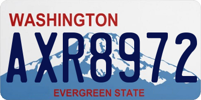WA license plate AXR8972