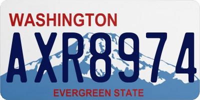 WA license plate AXR8974