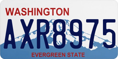 WA license plate AXR8975