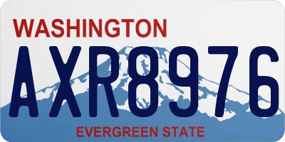 WA license plate AXR8976