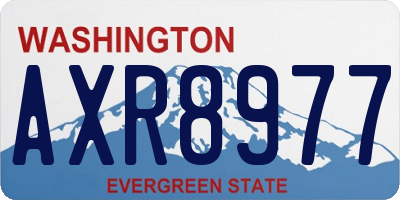 WA license plate AXR8977