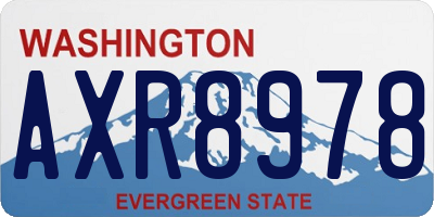 WA license plate AXR8978