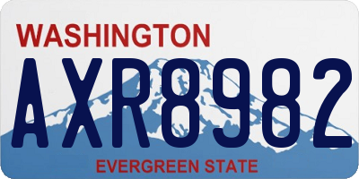 WA license plate AXR8982