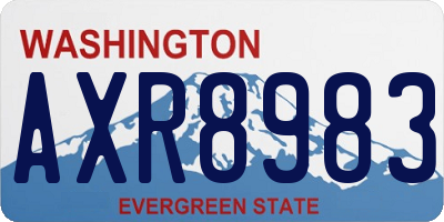 WA license plate AXR8983
