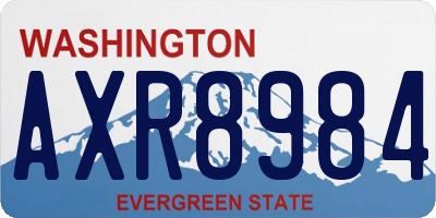 WA license plate AXR8984