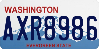 WA license plate AXR8986
