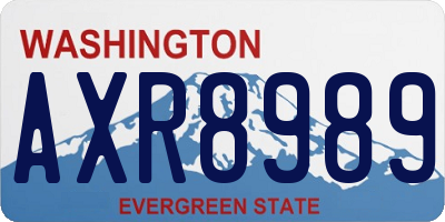 WA license plate AXR8989