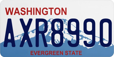 WA license plate AXR8990