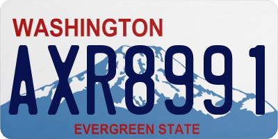 WA license plate AXR8991