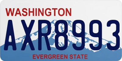 WA license plate AXR8993