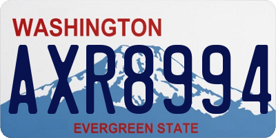WA license plate AXR8994