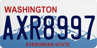 WA license plate AXR8997