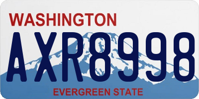 WA license plate AXR8998
