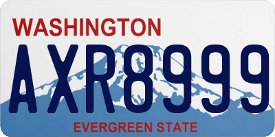 WA license plate AXR8999
