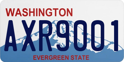 WA license plate AXR9001