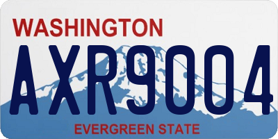 WA license plate AXR9004