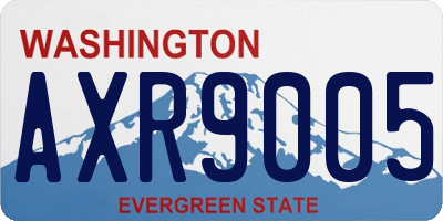 WA license plate AXR9005