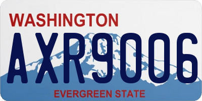WA license plate AXR9006