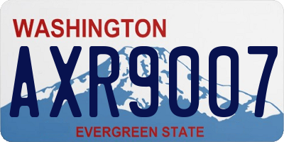 WA license plate AXR9007