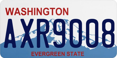 WA license plate AXR9008