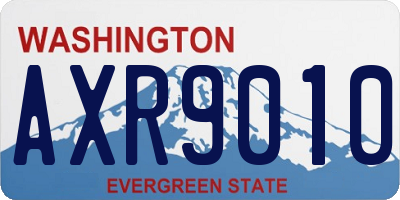 WA license plate AXR9010