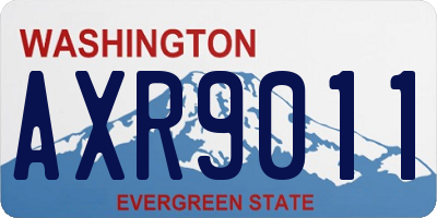WA license plate AXR9011