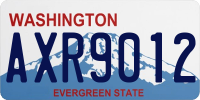 WA license plate AXR9012