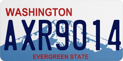 WA license plate AXR9014