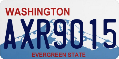 WA license plate AXR9015