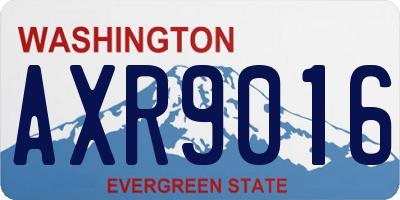 WA license plate AXR9016