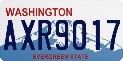 WA license plate AXR9017