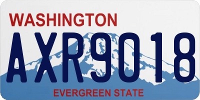 WA license plate AXR9018