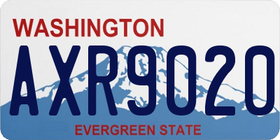 WA license plate AXR9020