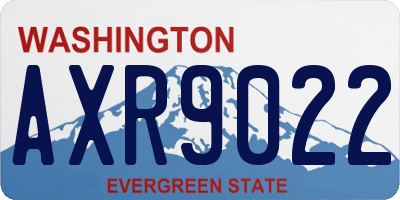 WA license plate AXR9022
