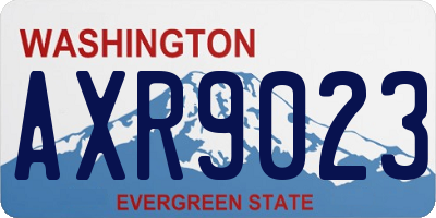 WA license plate AXR9023
